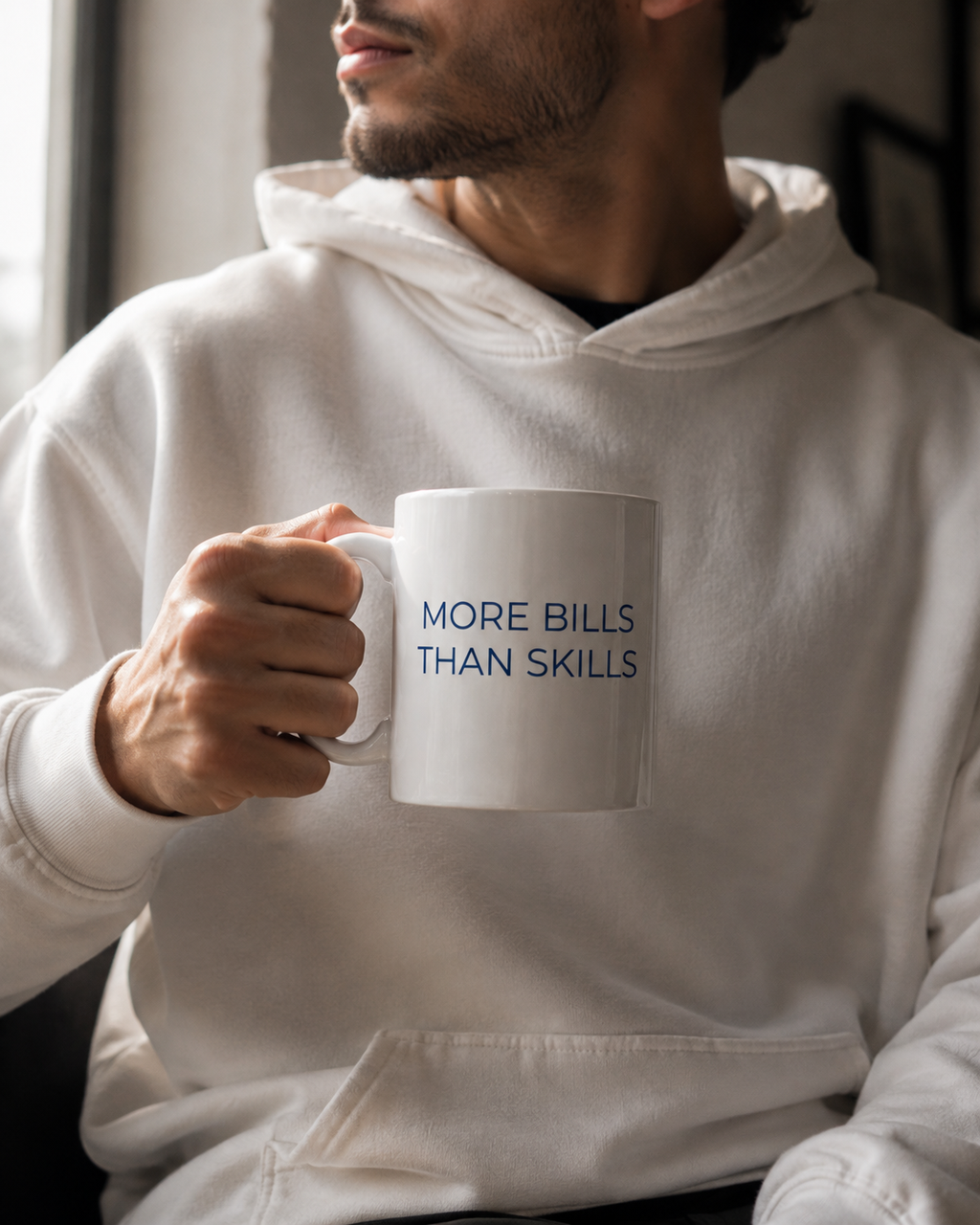 More Bills Than Skills Mug | Funny Coffee Mug | Adulting Humor Gift | Coworker Gift | Office Coffee Cup | Funny Money Gift