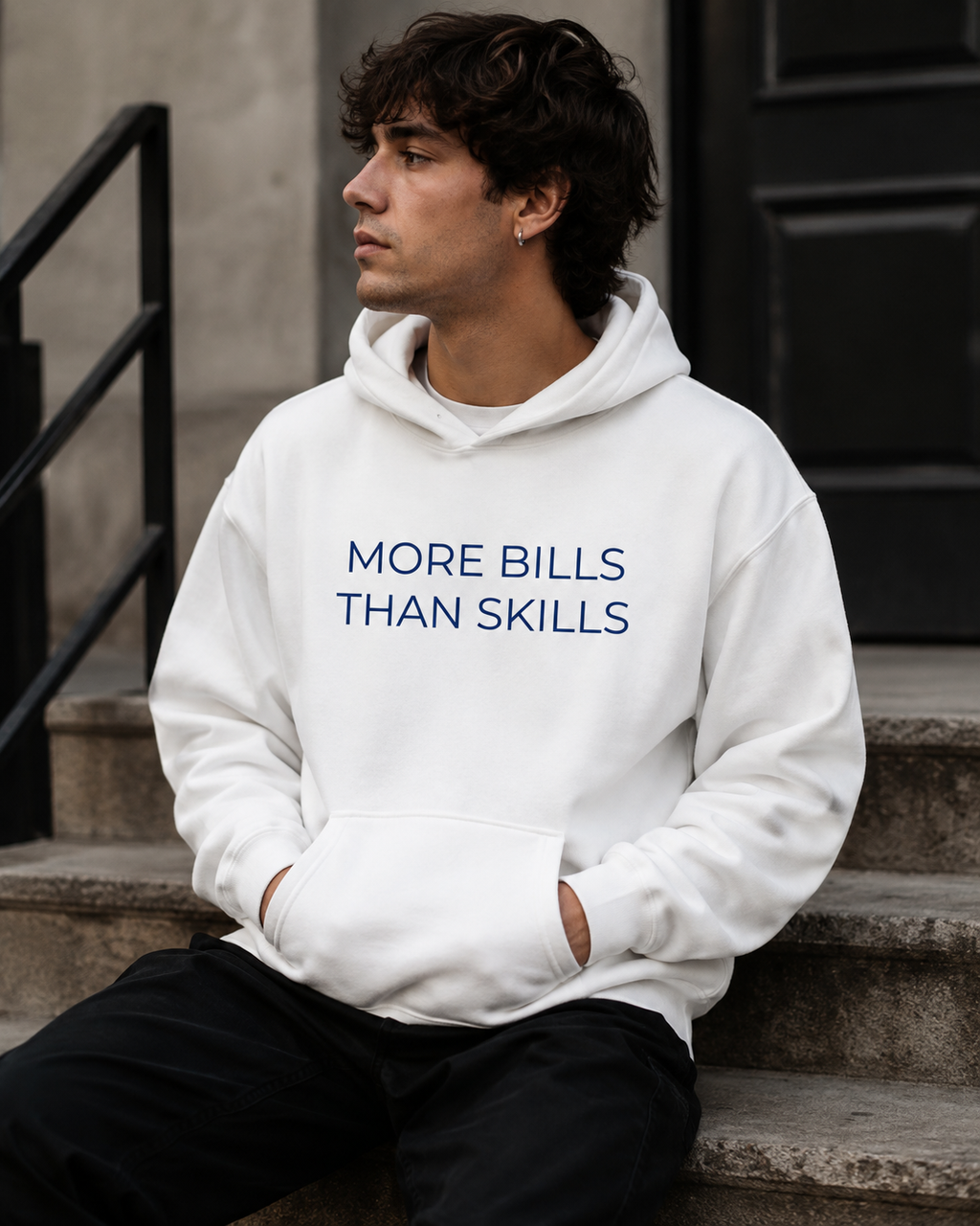 More Bills Than Skills Hoodie | Funny Money Hoodie | Adulting Humor Sweatshirt | Entrepreneur Gift | Minimalist Streetwear | Unisex Hoodie