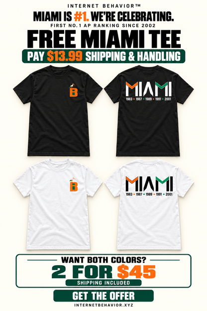 MIAMI FIVE-TIME CHAMPIONS TEE